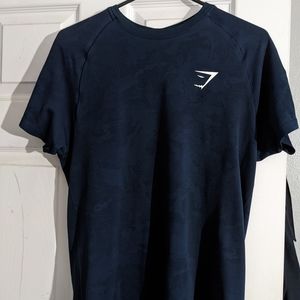 Gymshark Geo Seamless T-Shirt - NAVY Blue